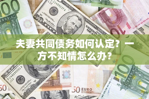 武汉夫妻共同债务如何认定？一方不知情怎么办？