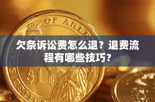 武汉欠条诉讼费怎么退？退费流程有哪些技巧？