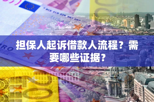 武汉担保人起诉借款人流程？需要哪些证据？