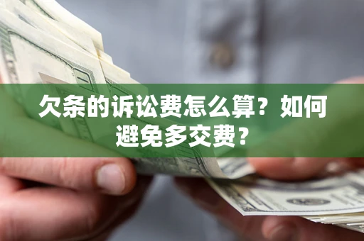 武汉欠条的诉讼费怎么算？如何避免多交费？