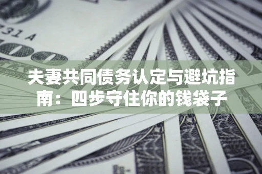 武汉夫妻共同债务认定与避坑指南：四步守住你的钱袋子