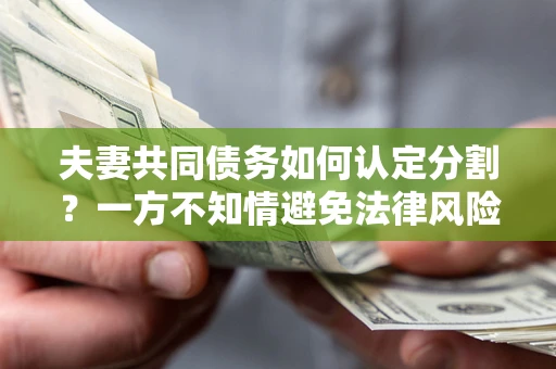 武汉夫妻共同债务如何认定分割？一方不知情避免法律风险必看！